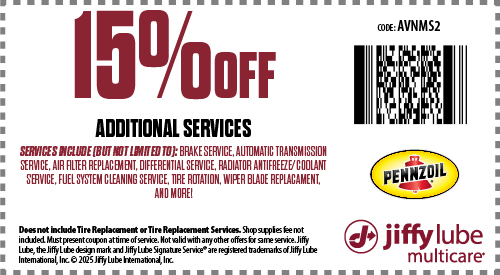 Jiffy Lube Oil Change Coupon